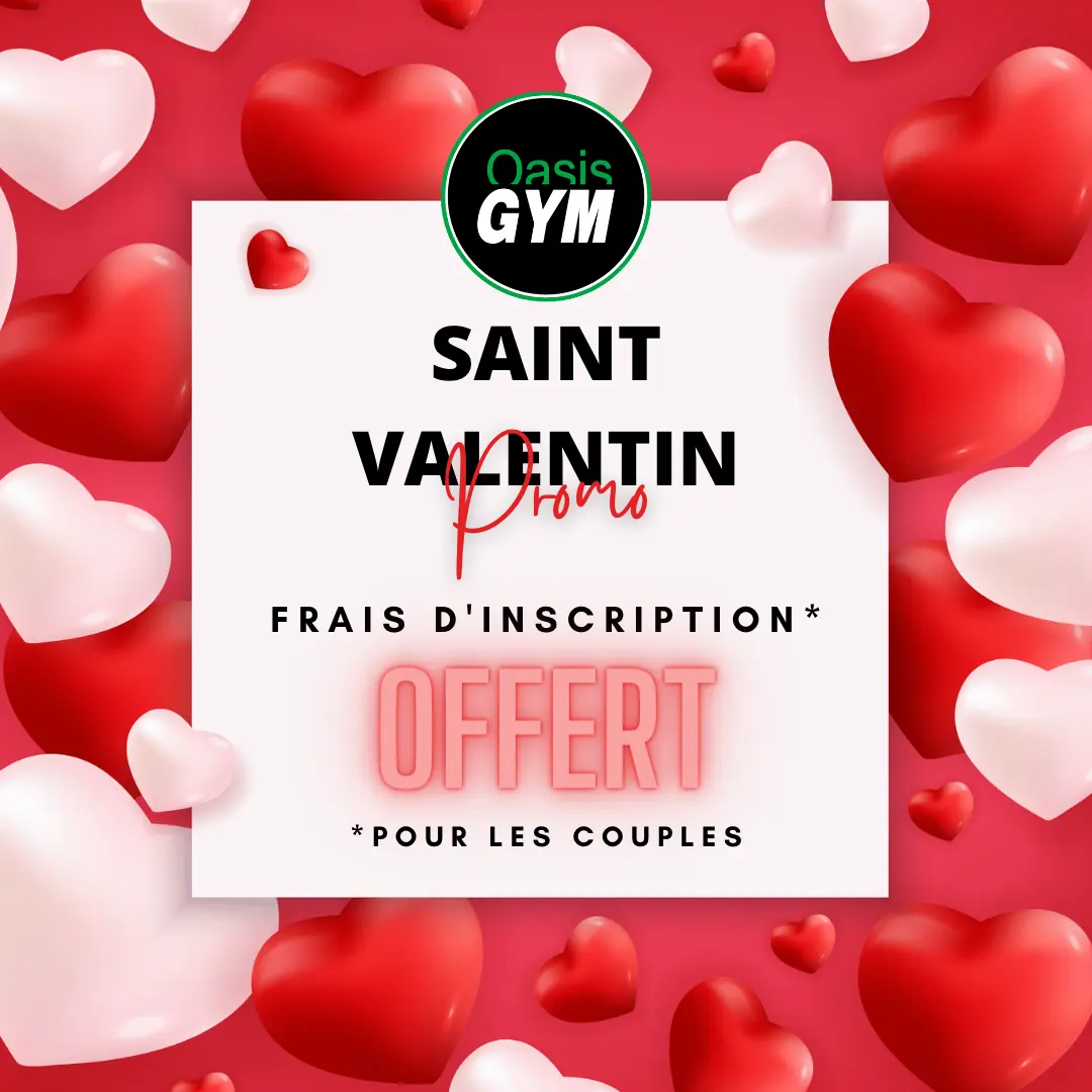 OFFRE SAINT-VALENTIN OASIS GYM à Bourg-en-Bresse